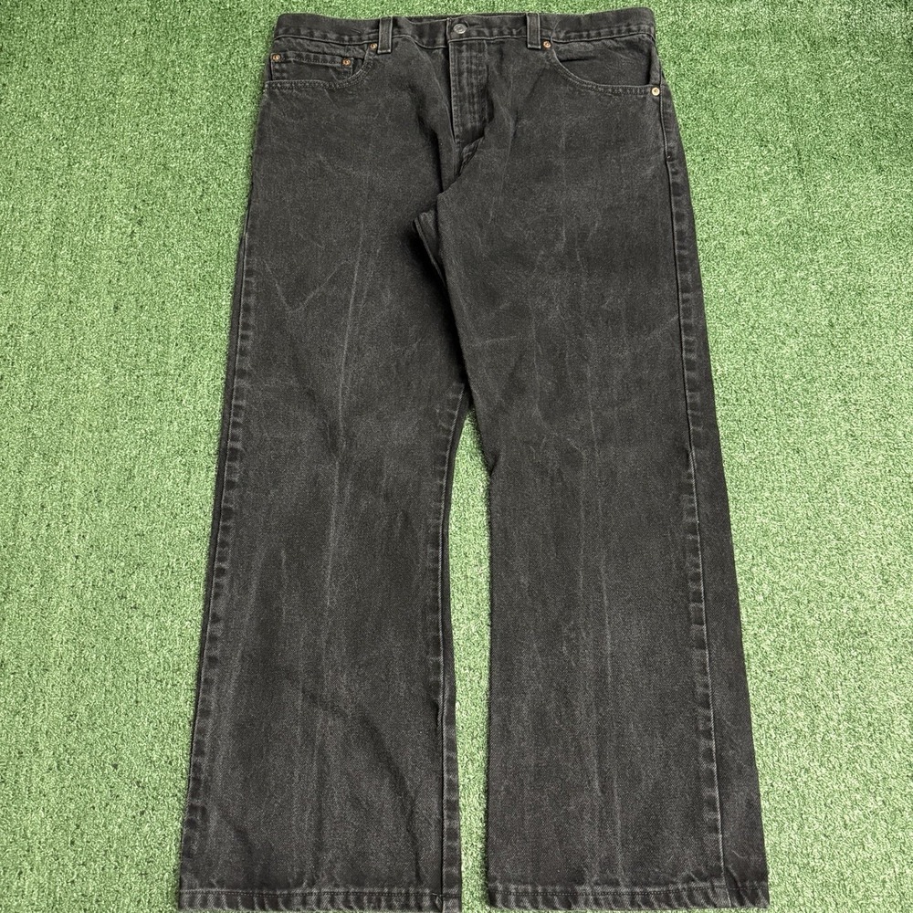 Levis Jeans Mens 38x32 Black 517 Bootcut Denim Pants Western Cowboy Cotton Work